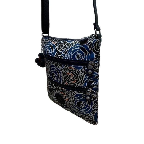 Kipling Women’s Blue Multi Floral Pattern Adjustable Strap Crossbody Bag Sz M - Picture 2 of 14